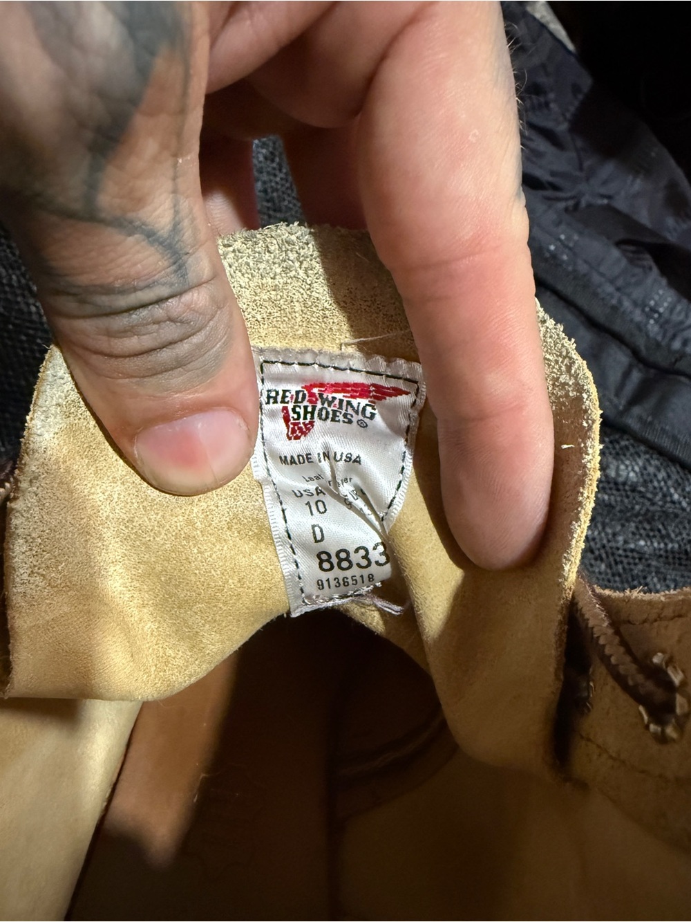 Red Wing Shoes Suede Moc Toe Boots — Tan - Picture 7 of 7